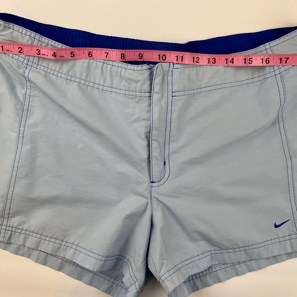 Nike Shorts. Swim Shorts for Women. Blue. Measurements in Photos. Athletic. - Picture 2 of 9